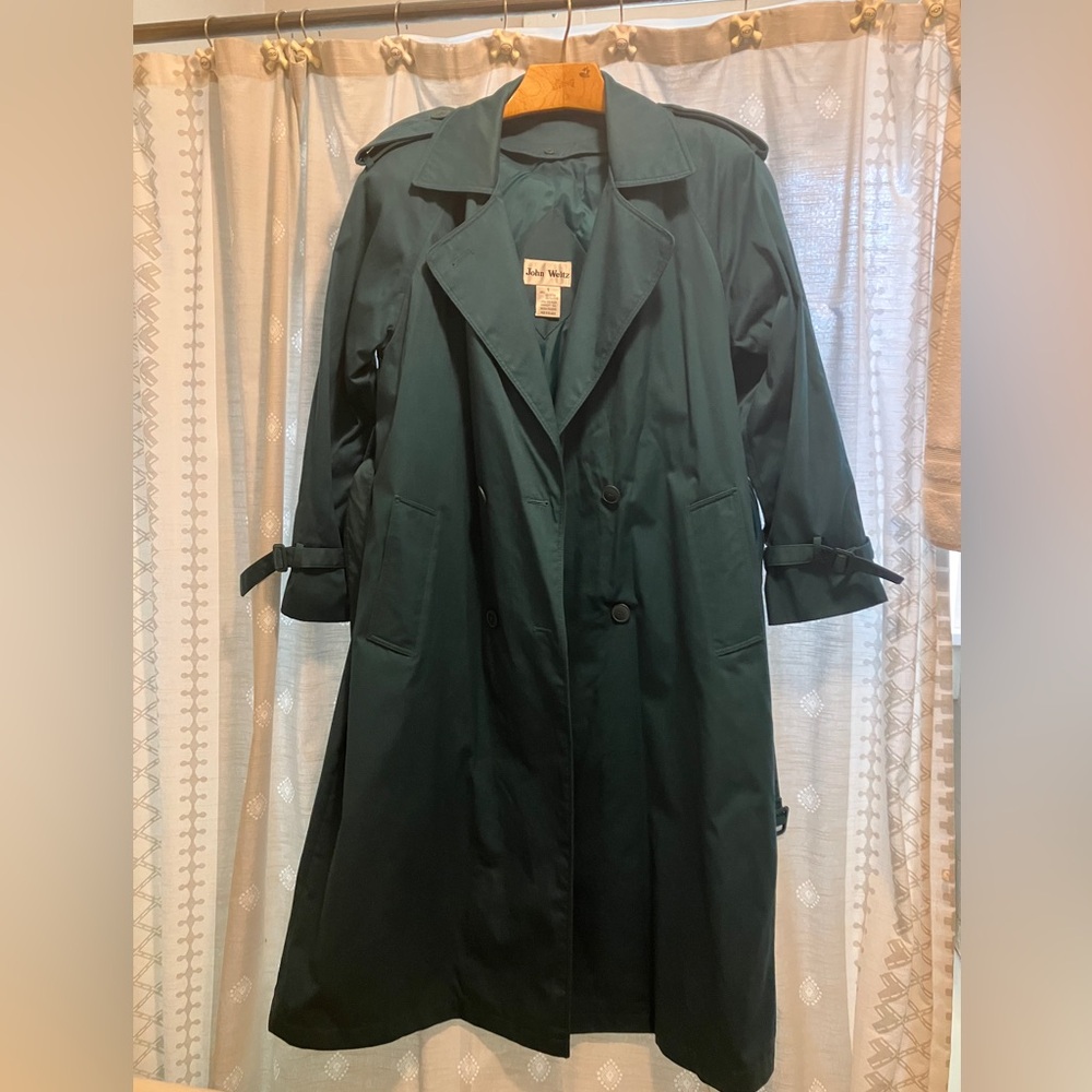John Weitz Women’s trench coat in dark green